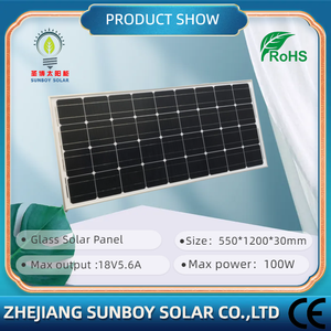 Panneau solaire monocristallin 100W à technologie PERC, modèle SS-100W, pour système d'énergie solaire 100W - Vente chaude - Product Image 1