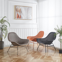 Chaise de patio au design moderne avec assise en PP et structure en métal, imperméable, écologique, légère, chaise longue de jardin d'extérieur