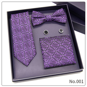 Conjunto de corbata formal de negocios de noche para hombre con lazo de bufanda Accesorio de moda en stock para venta al por mayor - Product Image 5
