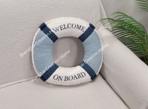 New Summer Coastal Beach Woven Boucle Fur Custom Floral Decorative Inflatable Memory Shaped <strong>Pillow</strong> - Product Image 6