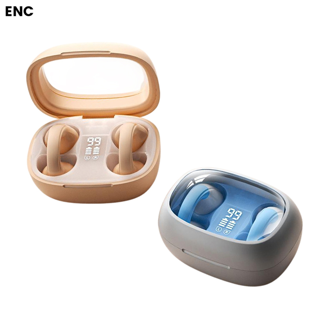 H16 Wireless BT Clip on Earphone Open Ear Headphones with Charging Case Sport Earbuds for Running and Gym
