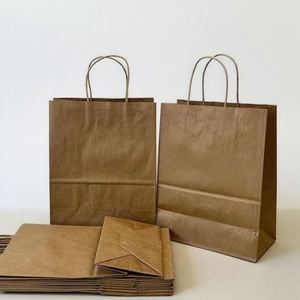 Sacs en papier kraft de luxe jetables écologiques et durables de qualité supérieure pour les pâtisseries et l'emballage de cadeaux à emporter - Product Image 6