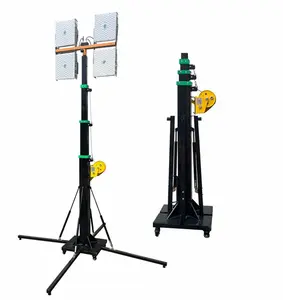 30 '12 M telescoping mast với có thể thu vào hỗ trợ cơ sở đẩy lên cực Kính thiên văn cột buồm cho gắn đèn máy ảnh