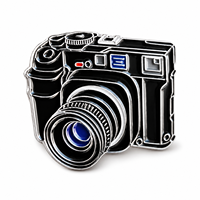 Épinglette personnalisée en émail souple pour appareil photo instantané, en métal plaqué or, avec design photo, souvenir, cadeau de mode, usine OEM ODM