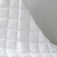 Nouvelle conception de couette en duvet de plumes de canard et d'oie blanches, matelassée, confortable pour toutes les saisons