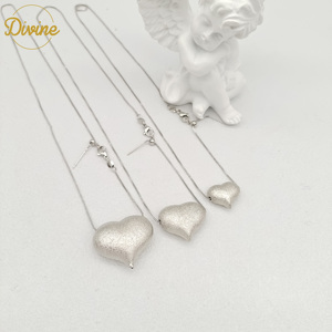 Dainty Dolce Cuore di Amore Polacco Smussato a Forma di 14K Ciondolo in Oro Catena di Serpente Collana per le Donne Regalo Romantico Joyas - Product Image 3