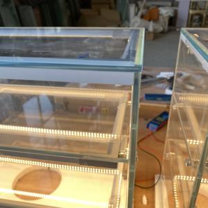 خزانة سطح مكتب صغيرة بطبقتين من الخشب الصلب ، خزانة عرض متجر الحلوى في المخابز مناسبة للمقهى - Product Image 4