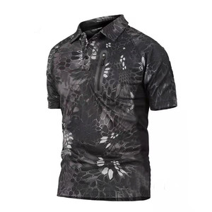 T-shirt tattico con Logo mimetico Tactical Dry rapida in maglia di poliestere <span class=keywords><strong>dolcevita</strong></span> traspirante antirughe <span class=keywords><strong>maniche</strong></span> <span class=keywords><strong>corte</strong></span> all'aperto - Product Image 6