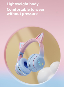 <span class=keywords><strong>Casque</strong></span> sans fil BT618 tendance, couvrant tout l'oreille, avec basses améliorées, <span class=keywords><strong>casque</strong></span> de jeu à oreilles de chat pour <span class=keywords><strong>PC</strong></span> et jeux mobiles - Product Image 3