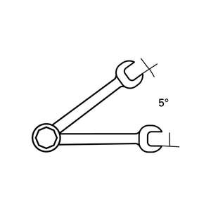 STAHLWILLE Llave de carraca de anillo abierto 17F ancho a través de planos 10 mm longitud 158 mm - Product Image 3