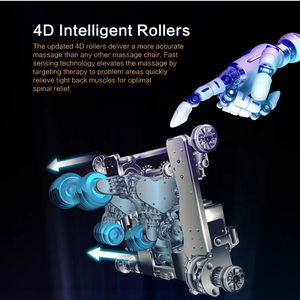 Profesional de lujo gris cero gravedad estiramiento 4D pista última silla de masaje electrónico masajeador corporal - Product Image 3