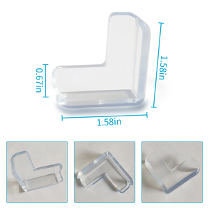 12-gói Silicone góc bảo vệ cho bé Đồ nội thất trong suốt cạnh an toàn cản Bìa sắc nét bảng cạnh protective_<span class=keywords><strong>guard</strong></span> - Product Image 3