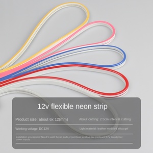 Cob הוביל רצועות ו-<span class=keywords><strong>ip68</strong></span> אור ללא התנגדות או רצועת רצועה 24v 12v לבן גמישות ניאון לבן 5m חיצוני עמיד למים ip65 rgb