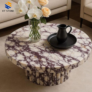 Table basse d'appoint en marbre Calacatta <span class=keywords><strong>Volia</strong></span> sur mesure pour villa - Product Image 1