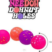   Paquete de 4 Bolas Antiestrés con Forma de Donut, Juguete Sensorial para Apretar, Crema Fría Dohlectible, Alivio de la Ansiedad, Juguete Blandito para Niños
