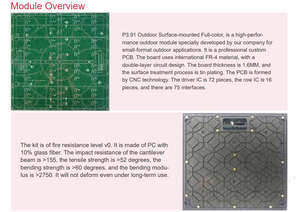 โมดูลจอแสดงผล LED P3.91 สำหรับภายนอกอาคาร SMD1919 พร้อมอัตราการรีเฟรชสูง 3840HZ สีเต็มรูปแบบ ขนาด 250x250 มม. - Product Image 5