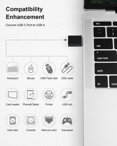 Tốc Độ Cao 10Gbps Loại C Để USB Nữ OTG Adapter 60W Điện Nhôm Hợp Kim Kim Loại Trường Hợp Cho Máy Tính Xách Tay Và Điện Thoại Di Động - Product Image 6