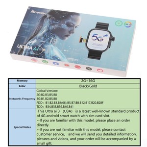 Đồng hồ thông minh Microwear Ai3 có hệ điều hành Android, có sẵn tại Nam Mỹ, Mexico, Chile, hỗ trợ 4G, 5G, LTE, <span class=keywords><strong>SIM</strong></span>, U3A Ultra AI 3 dành cho nam giới - Product Image 3