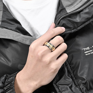 New Rotating Decompress <b>Ring</b> Stainless Steel <b>Ring</b> Original Design <b>Spinner</b> Rotatable Decompression Stainless Steel Finger <b>Ring</b> - Product Image 2