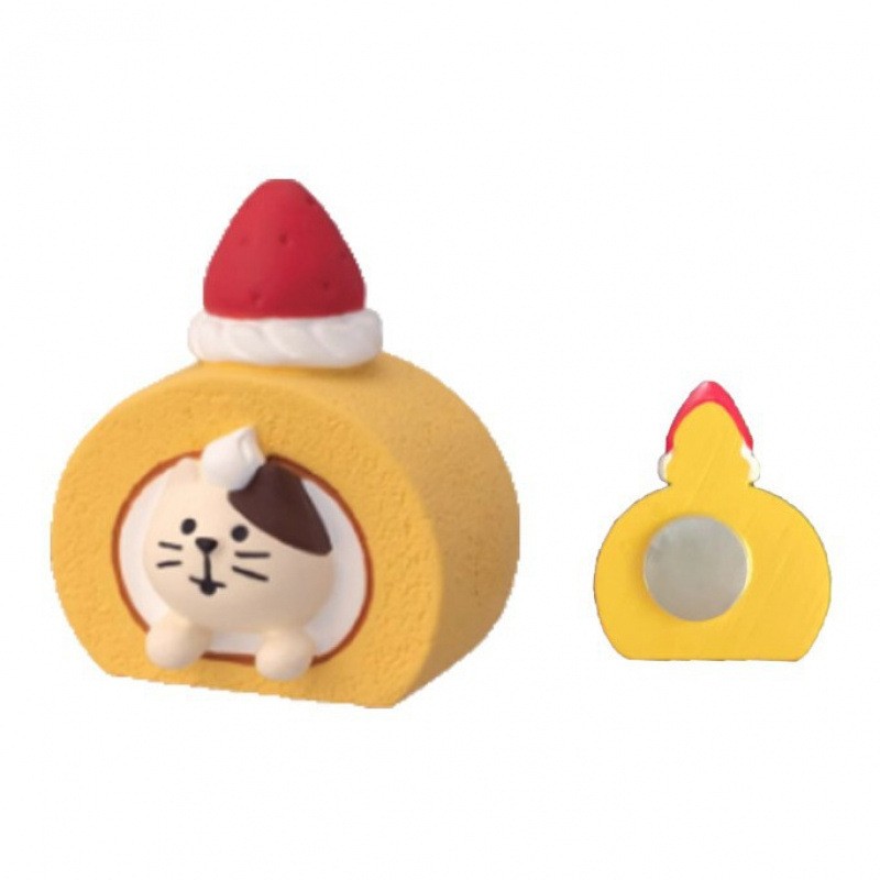 Strawberry Roll White Cat Cake