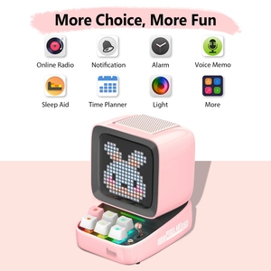 Divoom ditoo Pro Retro pixel Art BT Loa di động Đồng hồ báo thức tự làm bảng hiển thị <span class=keywords><strong>LED</strong></span>, quà tặng dễ thương trang trí ánh sáng nhà - Product Image 6