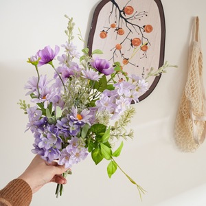 Bouquet de fleurs artificielles Starry Night Garden CF01583 en tissu tissé plastique, décoration d'intérieur, accessoires de mariage - Product Image 2