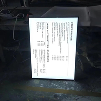 Insegna Menu Personalizzata A1 A2 A3 A4 per Ristoranti, Cornice Luminosa LED per Pubblicità, Espositore per Poster