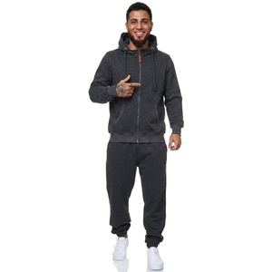 Ensemble de vêtements de sport technique en molleton pour homme, respirant, sweat-shirt à capuche et pantalon de survêtement imprimé, 2 pièces, jogging, col à capuche - Product Image 1