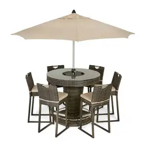 YASN HYTZ109 veranda yemek seti açık veranda bahçe mobilyaları Rattan masa sandalye açık yemek seti