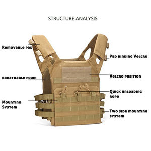 Chaleco Táctico de Camping de Alta Calidad, Envío Inmediato, Personalizado, Profesional, Ajustable, Duradero, con Cremallera, Estructura Externa, Capacidad de 36-56L - Product Image 3