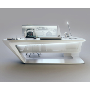 Personnalisez la grande <span class=keywords><strong>table</strong></span> ergonomique de bureau de secrétaire de confort de 3 tiroirs pour la maison - Product Image 1