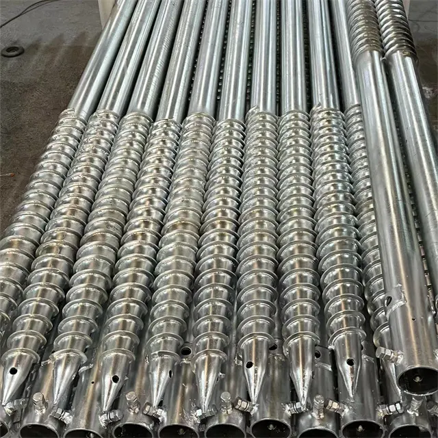 Photovoltaic Ground Screw Helical Pile Anchor for Solar Mounting System