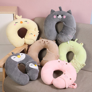 M New Arrival Memory Foam <b>Pillow</b> Removable Cute Animal Pattern Neck <b>pillow</b> Travel <b>Pillow</b> for Airplane - Product Image 5