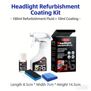 Kit di Restauro Fari Auto - Liquido di Rivestimento Senza Carteggiatura, Detergente per Ingiallimento e Opacizzazione, Soluzione Lucidante - Product Image 4