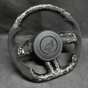 Volante de Fibra de Carbono Forjado para Ford Mustang GT V6 EcoBoost <span class=keywords><strong>Shelby</strong></span> <span class=keywords><strong>GT350</strong></span> GT500 2015 2016 2017 2018 2019 2020 2021 2022 2023 - Product Image 3