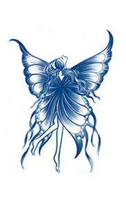 Autocollant de tatouage temporaire imperméable non toxique à transfert d'eau, motifs papillon, <span class=keywords><strong>dragon</strong></span>, tigre, fleur, pour le corps, d'une durée de 2 semaines - Product Image 5