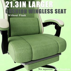 Chaise <span class=keywords><strong>de</strong></span> jeu AJUNION 350lbs avec coussin à ressorts ensachés, chaise <span class=keywords><strong>de</strong></span> jeu pour ordinateur, support <span class=keywords><strong>de</strong></span> chaise <span class=keywords><strong>de</strong></span> jeu <span class=keywords><strong>de</strong></span> course, design <span class=keywords><strong>de</strong></span> siège extra large - Product Image 5
