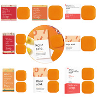 Sabun asam Kojic buatan tangan padat untuk dewasa pemutih antiseptik perawatan kulit antijerawat dengan madu aroma Lemon penggunaan rumah Hotel Spa