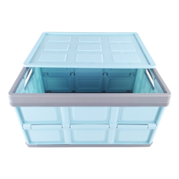 Boîte de rangement pliable en plastique pour coffre de voiture rectangulaire de 30 litres