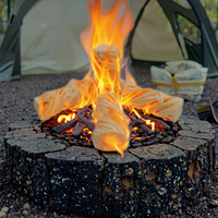 Allume-feu en laine de bois naturelle, léger et imperméable (<1kg) pour cuisson extérieure, barbecue, camping, randonnée - Échantillon gratuit inclus