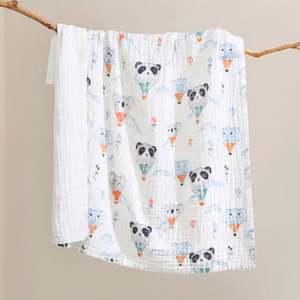 Couverture d'emmaillotage pour bébé en coton mousseline, serviette de bain en gaze, couverture enveloppante, douce pour la peau et respirante, couverture pour bébé - Product Image 6