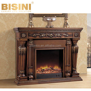 Splendide Style Américain En Bois Massif Sculpté Cheminée Concis Conception Console Cheminée Décorative Noyau - Product Image 6