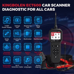 เครื่องทดสอบวงจรไฟฟ้า KINGBOLEN CT600 12-24V สำหรับตรวจสอบวงจรไฟฟ้าแบบลัดวงจร/วงจรเปิด <span class=keywords><strong>แบตเตอรี่</strong></span>/รีเลย์/หัวฉีดน้ำมันเชื้อเพลิง สำหรับ<span class=keywords><strong>รถยนต์</strong></span> - Product Image 2