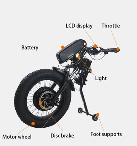 Kit de conversion de fauteuil roulant électrique à roue large de 20 pouces, moteur 48V 500W, attache de moteur pour vélo à main, vélo à main portable avec batterie 48V 13Ah - Product Image 6