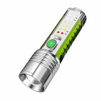 Mini lampe torche LED blanche super lumineuse, portable, alimentée par batterie 18650, zoom, en alliage d'aluminium, USB, fluorescente, magnétique