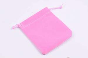 Hot Exquisite Travel Storage Christmas <b>Wedding</b> Party <b>Gifts</b> Jewelry Packaging Small Drawstring Pink Velvet <b>Bag</b> - Product Image 3