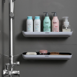 Bathroom Storage Rack Wall Mounted Rectangular Corner Shelf Durable For Sink Towel Storage - Product Image 4
