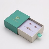 Boîte à bijoux en papier de luxe avec logo, emballage écologique, tiroir rigide à ruban, style tendance, expédition rapide, faible MOQ, personnalisable