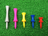 Tees de golf à faible MOQ, étape 2, contrôle de la hauteur, accessoires de golf en plastique colorés avec personnalisation de l'emballage