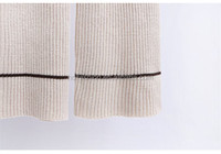 Ensemble deux pièces en cachemire décontracté d'hiver sur mesure avec dentelle et tricot côtelé pour femmes